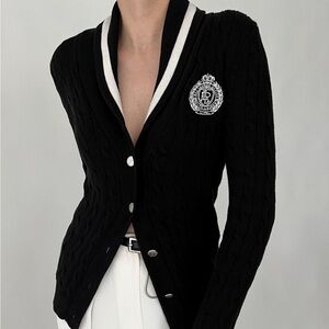 Lauren Ralph Lauren Black and White Cardigan